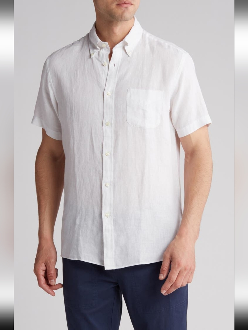 Brooks Brothers The Original Polo Short-Sleeve Button-Down Shirt 100% Linen